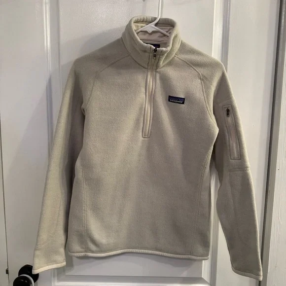 Patagonia Better Sweater 1/4-Zip Raw Linen Ivory Small - Picture 2 of 8